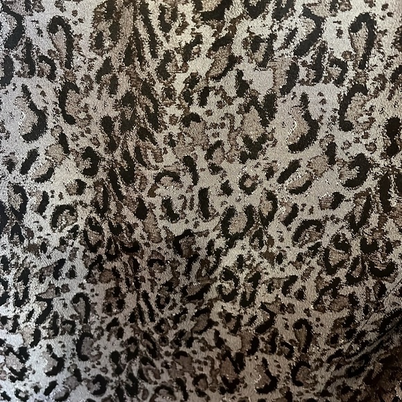 Kasper formal shimmer black ad grey leopard print jacket size 8 - Picture 6 of 8